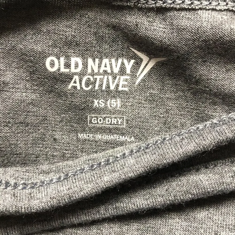 Old Navy Active Gray Girls Long Sleeve Sz 5 (XS)